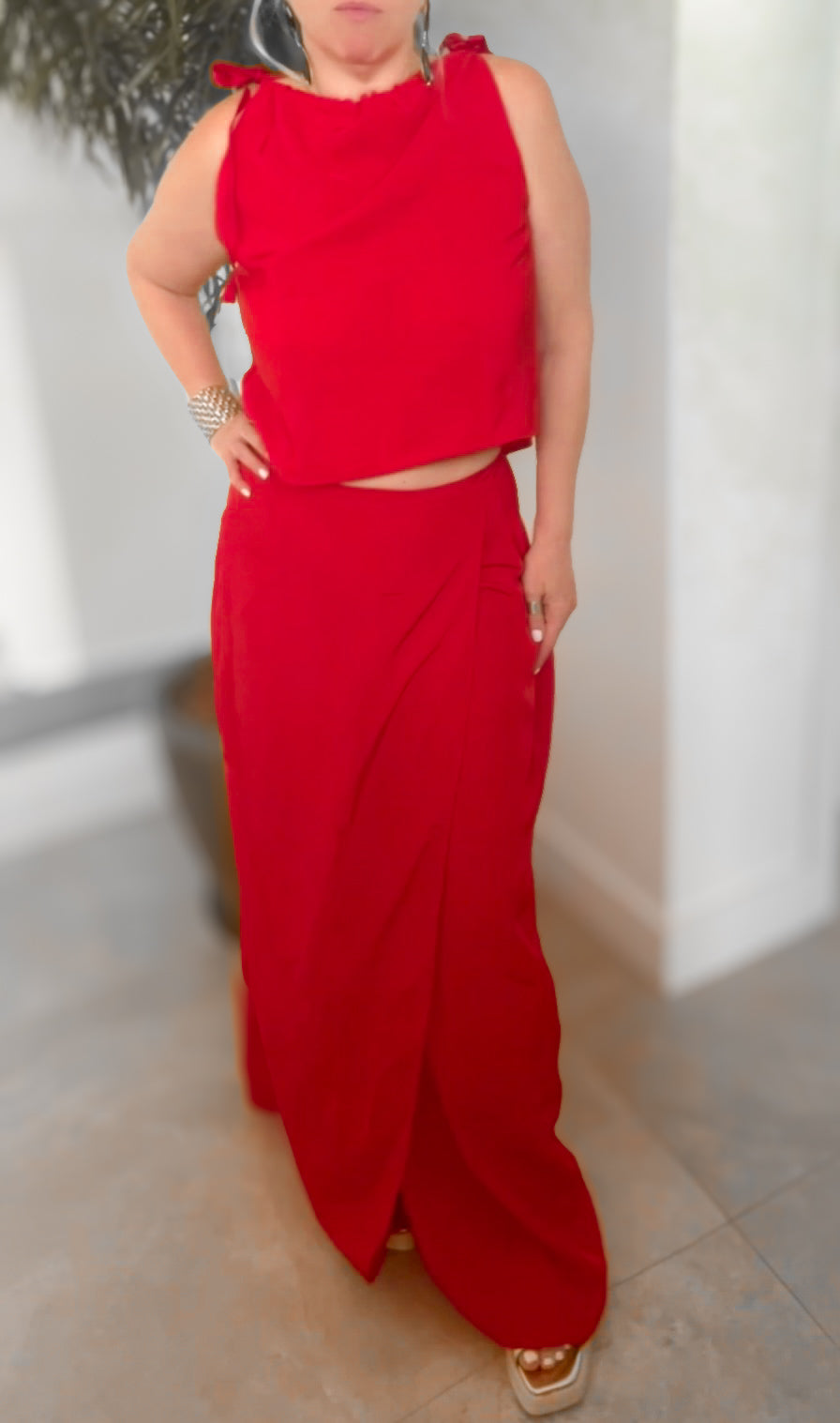 MAXI SET IN VINTAGE TAFFETA