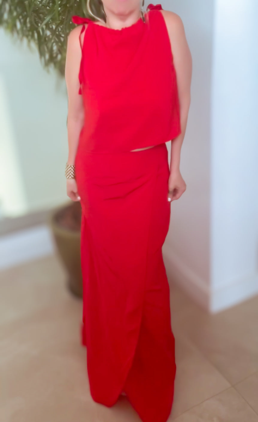 MAXI SET IN VINTAGE TAFFETA